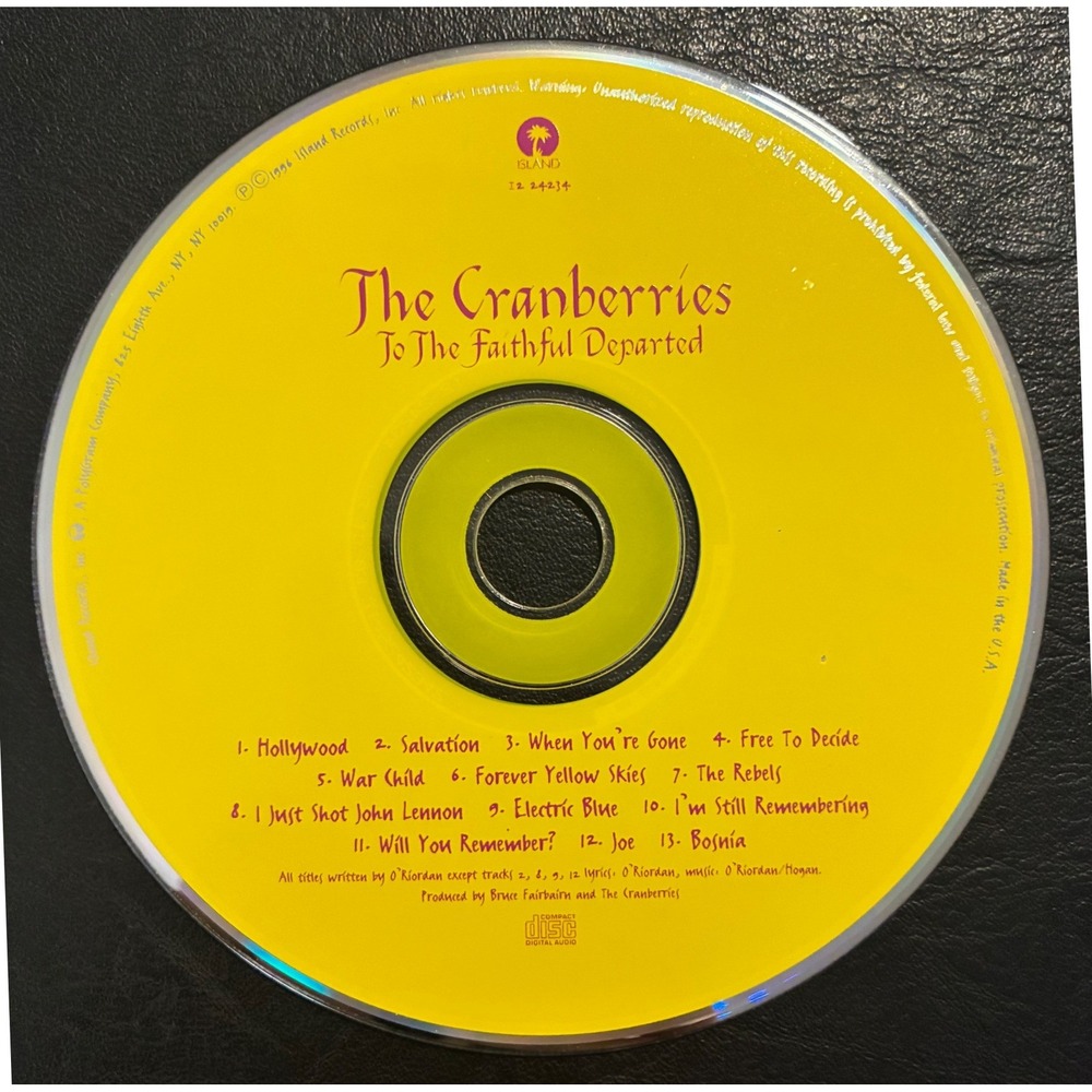 The Cranberries To The Faithful Departed CD 1996 Island Records 3145242342 Disc